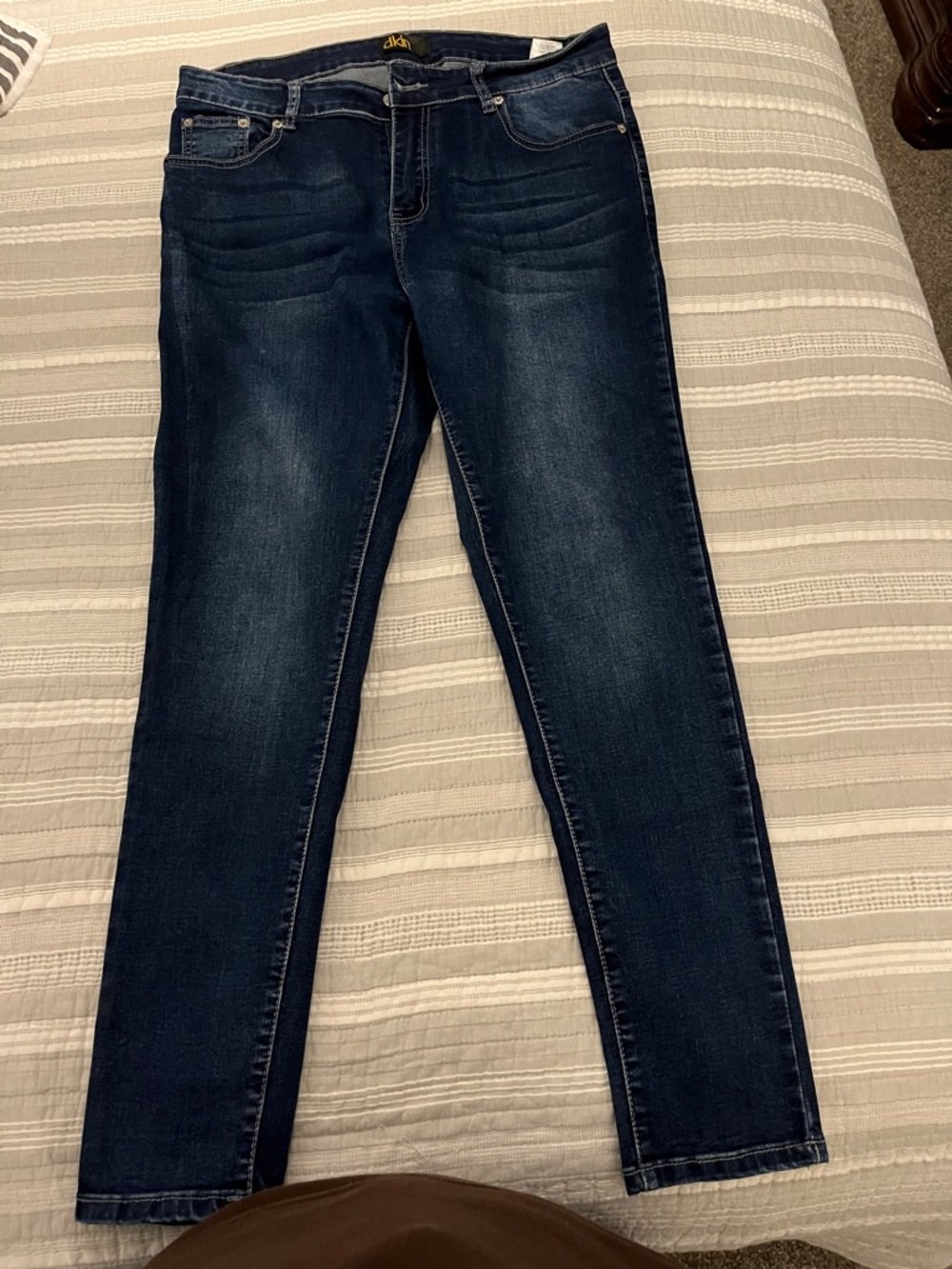 Dark Indigo Skinny Jeans for Women - Unbranded
